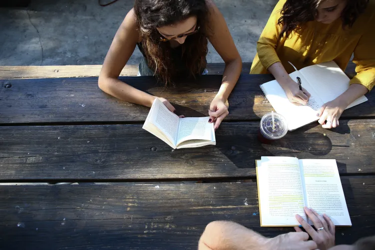 Students studiying